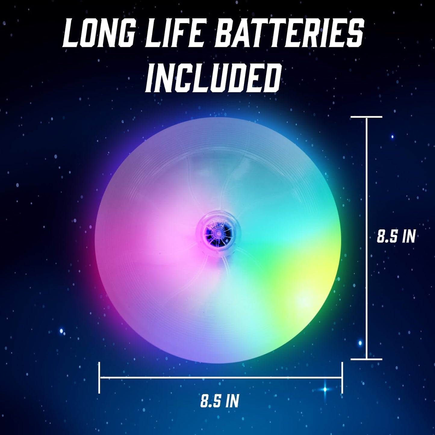 Lite N Bite LED Flying Disc - Light Up Dog Disk with Multi-Color LED, Batteries Included