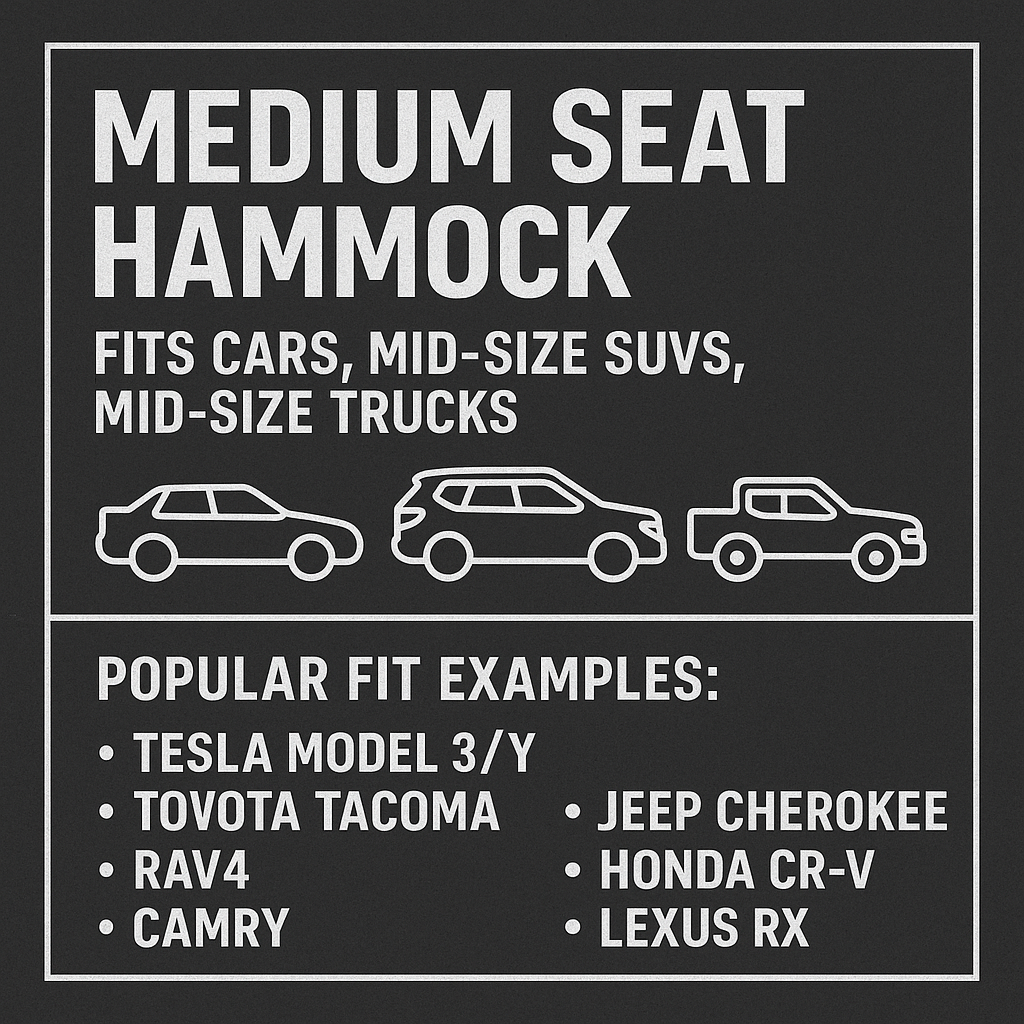 Medium Waterproof Hammock Dog Seat Cover for Mid-Size SUVs and Cars
