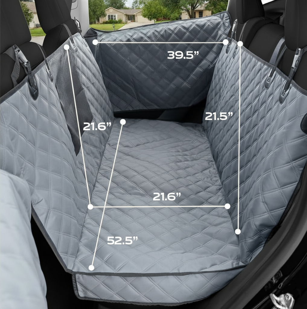 Medium Waterproof Hammock Dog Seat Cover for Mid-Size SUVs and Cars