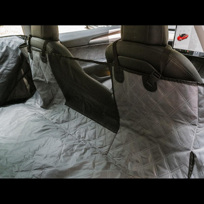 Dog Hammock Car Back Seat Cover – Medium, Waterproof with Door Protection – Gray